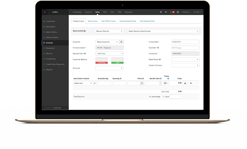 ezBiz inventory module